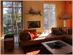 An extensive art collection was part of the architect's program when designing the house.