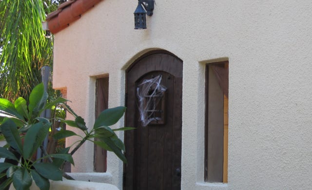 completed new covered porch side entrance & exit