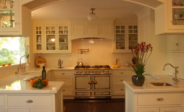 frontal view at completed kitchen