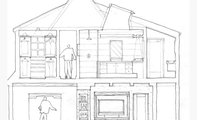 sketch section showing new design