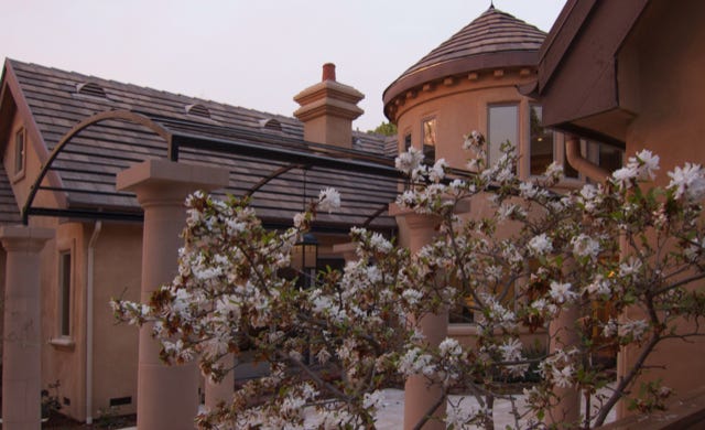 exterior view at columed pergola